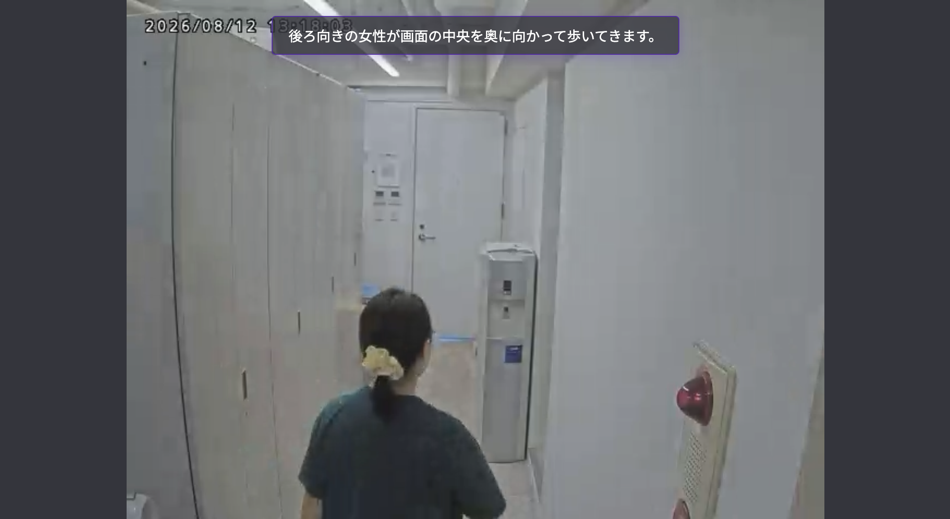 AI映像要約機能 字幕表示